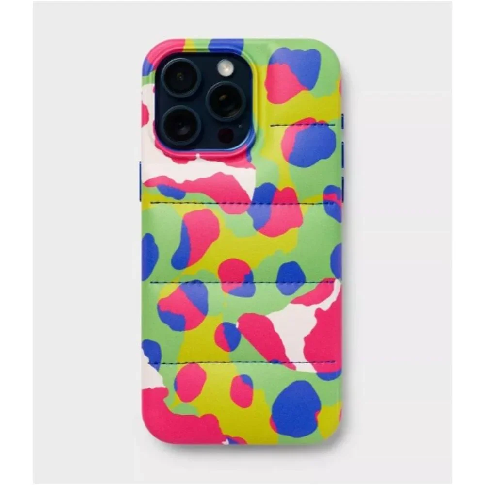Heyday iPhone 15 Pro Max Puffer Case Quilted Protection with Fun Designs